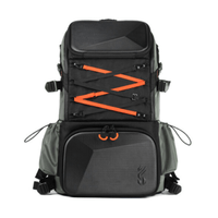Mochila fotográfica KYF Concept KF13107, 33 litros, para 2 cámaras, laptop 17"", EVA antigolpes, negro