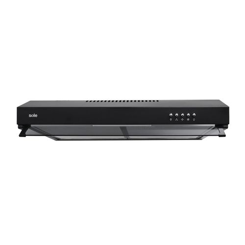 Campana extractora Sole Nyx 60cm, 80W, 3 niveles de absorción, negro