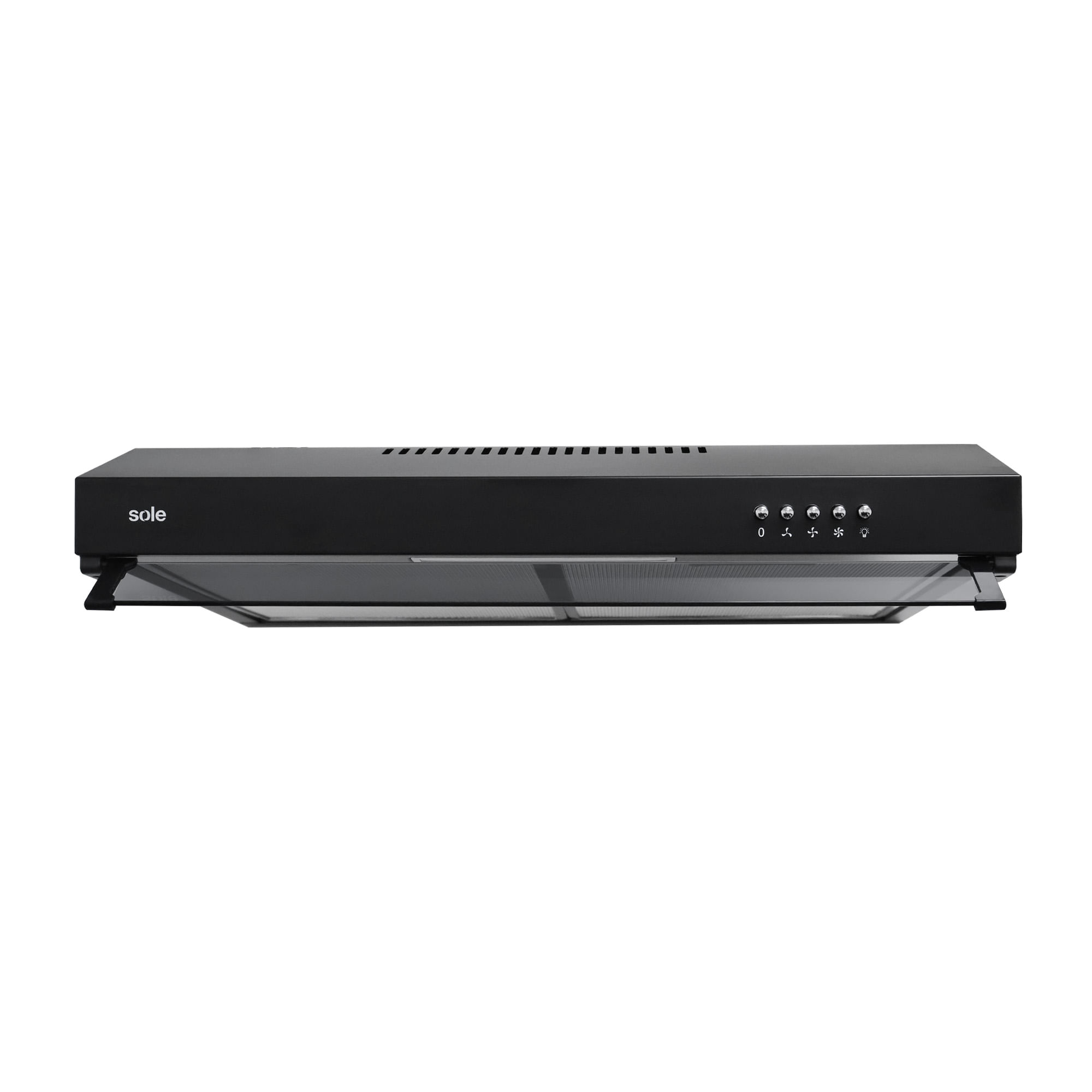 Imagen 1 del producto Campana extractora Sole Nyx 60cm, 80W, 3 niveles de absorción, negro