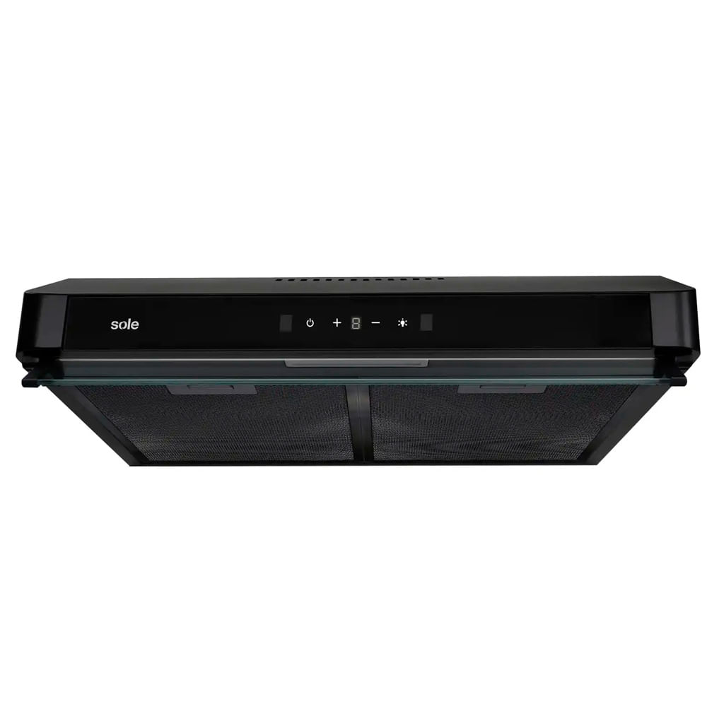 Campana Sole Gaia 60 cm, 3 niveles de absorción, negro