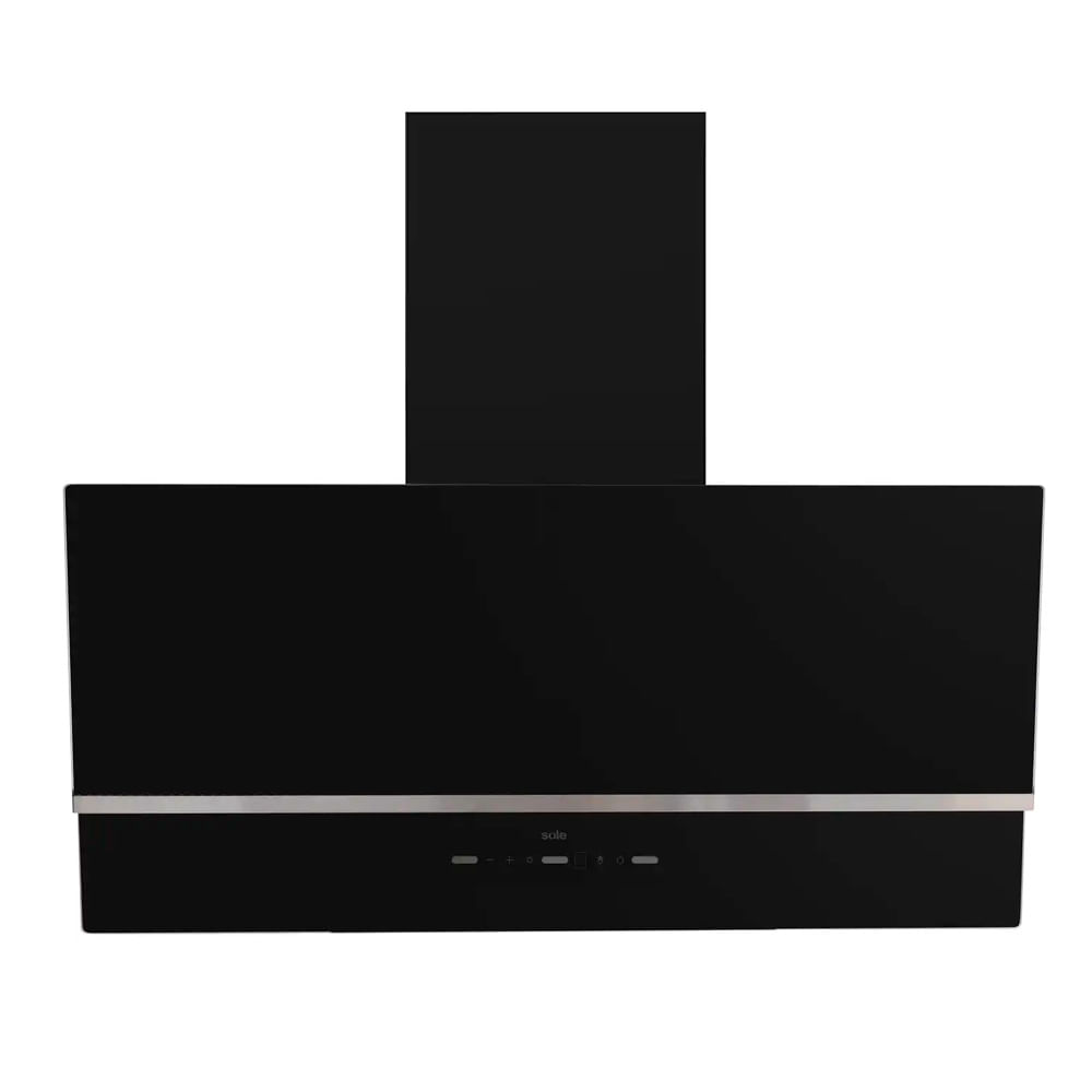 Campana Sole decorativa Nimbus 90 cm, panel de control digital touch, negro