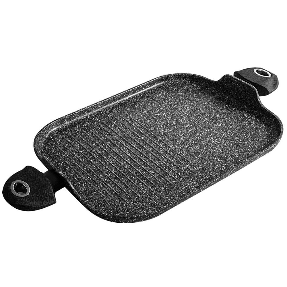 Imagen 1 del producto Plancha parrillera Finezza FZ-P438M antiadherente, con espátula incluida, negro