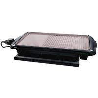 Parrilla portátil plegable Oster CKSTGR5085 1500W, acero carbono, Biocerámica, negro