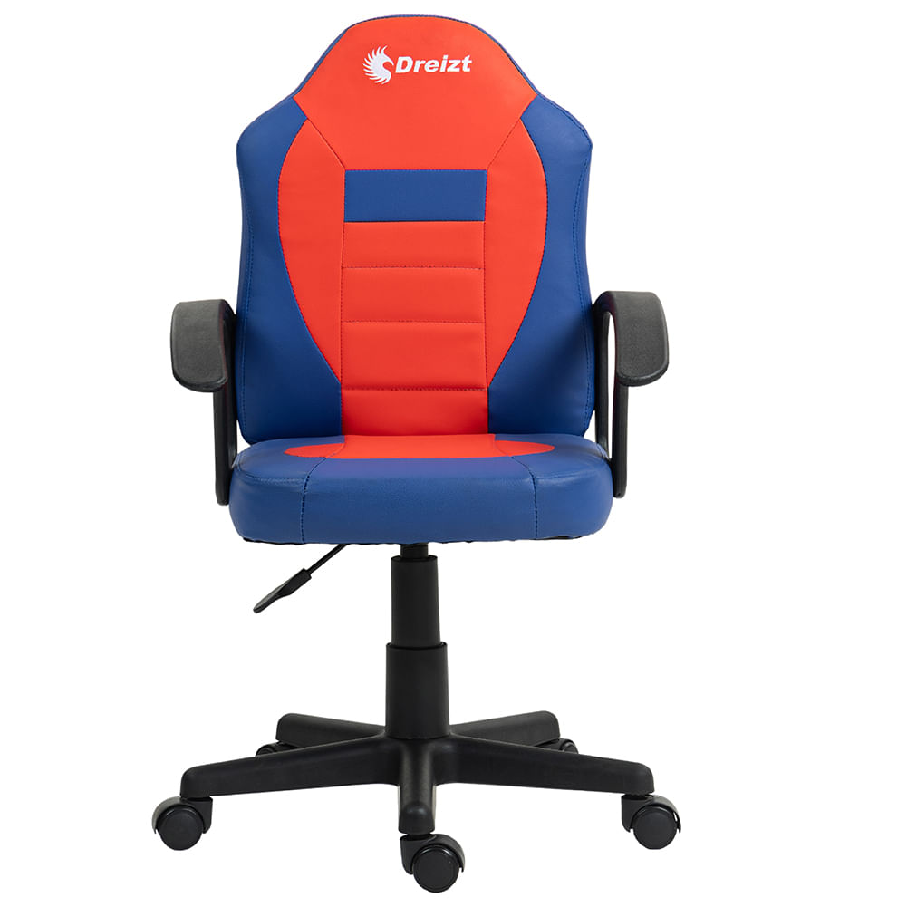 Imagen 2 del producto Silla para niño Gamer Dreizt Play Series, cuero PU, espuma ergonómica, altura ajustable, soporte 50kg, azul