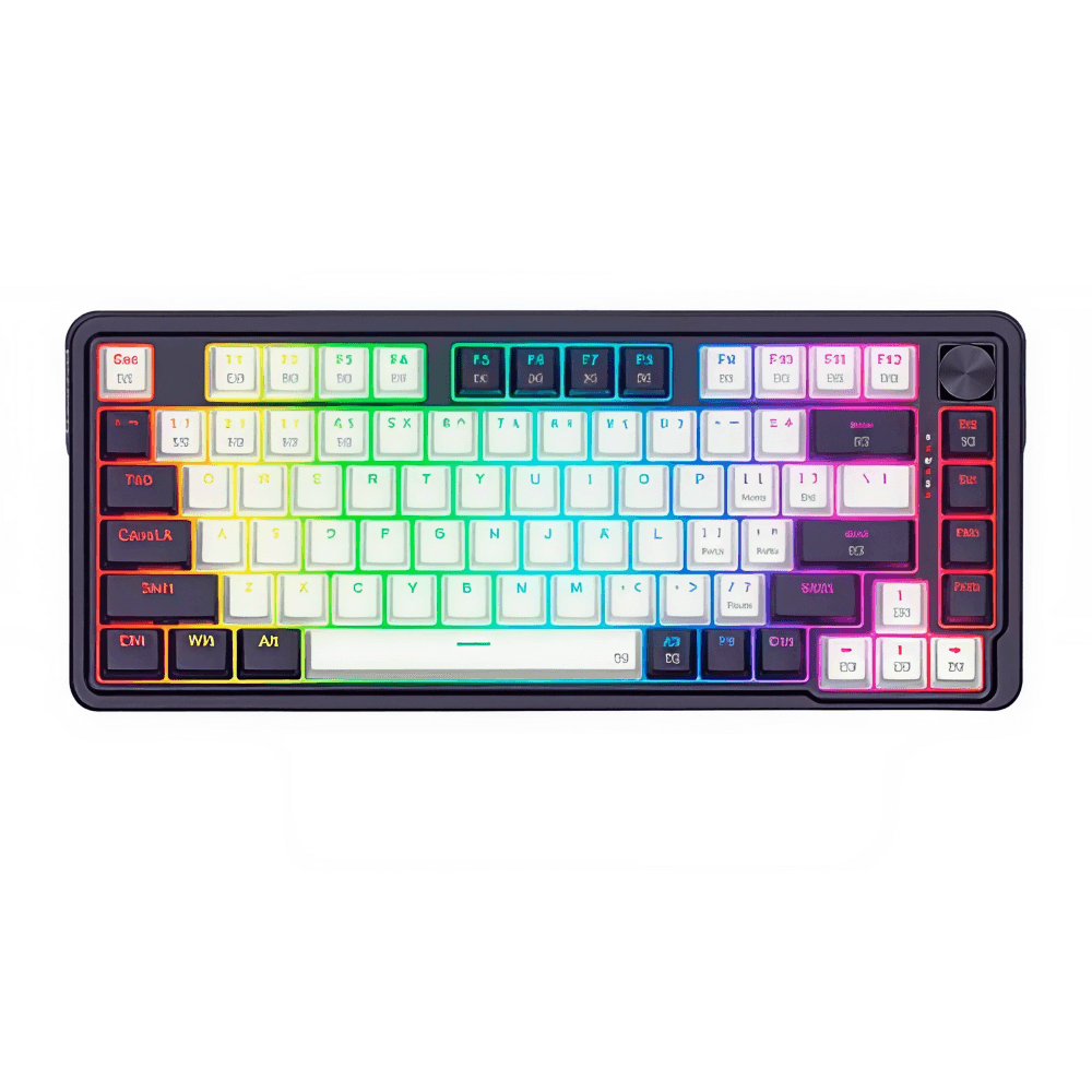 Teclado gamer inalámbrico Redragon Ucal Pro K673WB, bluetooth, mecánico, idioma español, Chroma RGB, negro