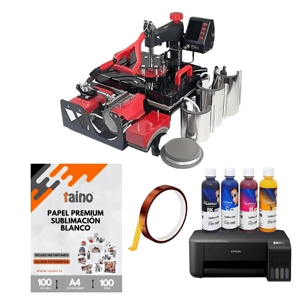 Imagen 2 del producto Combo de sublimación 11 en 1: multifuncional 8 en 1, 38x38 Freesub + impresora Epson L1250 + tintas + papel + cinta