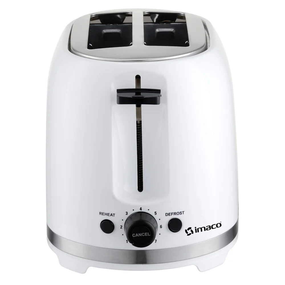 Imagen 2 del producto Tostadora Imaco IBT2085 850W, 2 rebanadas, descongela y recalienta, blanco