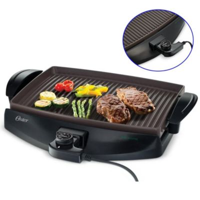 Imagen 2 del producto Parrilla eléctrica Oster CKSTGR4768 1150w, superficie Bioceramic, ranuras anti grasa, cerámica, compacta, negra