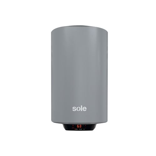 Terma Sole Genius Wi-Fi 1500W, 80 litros, control vía app, anti-sarro, función desinfección, 4 baños, acero aporcelanado, gris
