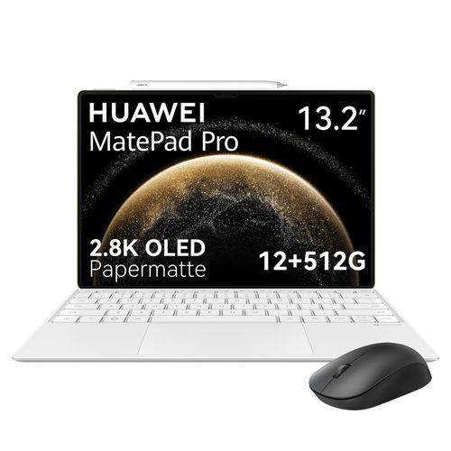 Tablet Huawei MatePad Pro 13.2", 12GB+512GB, OLED 144Hz, 88W, HarmonyOS, champagne + lápiz, teclado, mouse