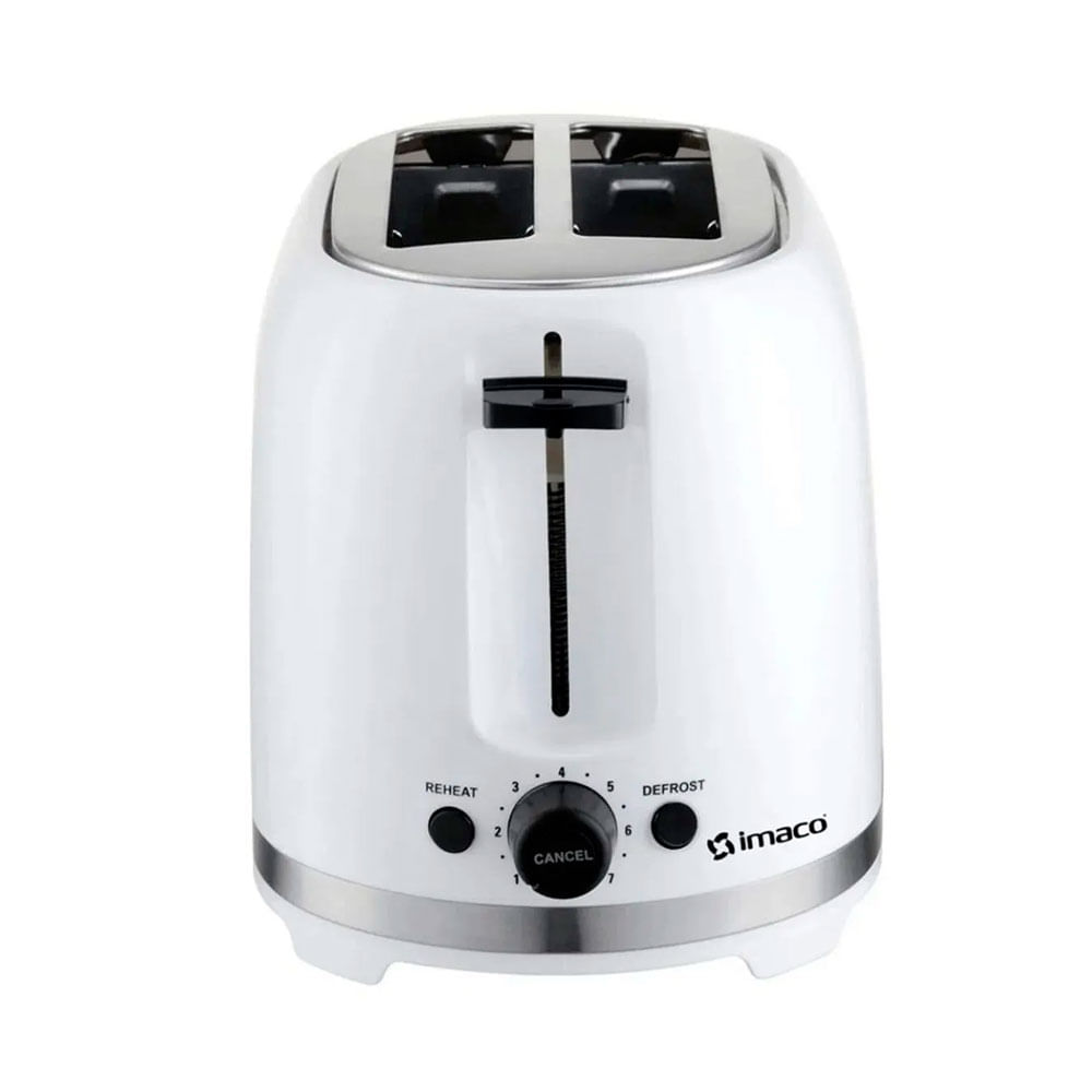 Imagen 2 del producto Tostadora Imaco IBT2085, 2 panes, 850W, 7 niveles, blanco