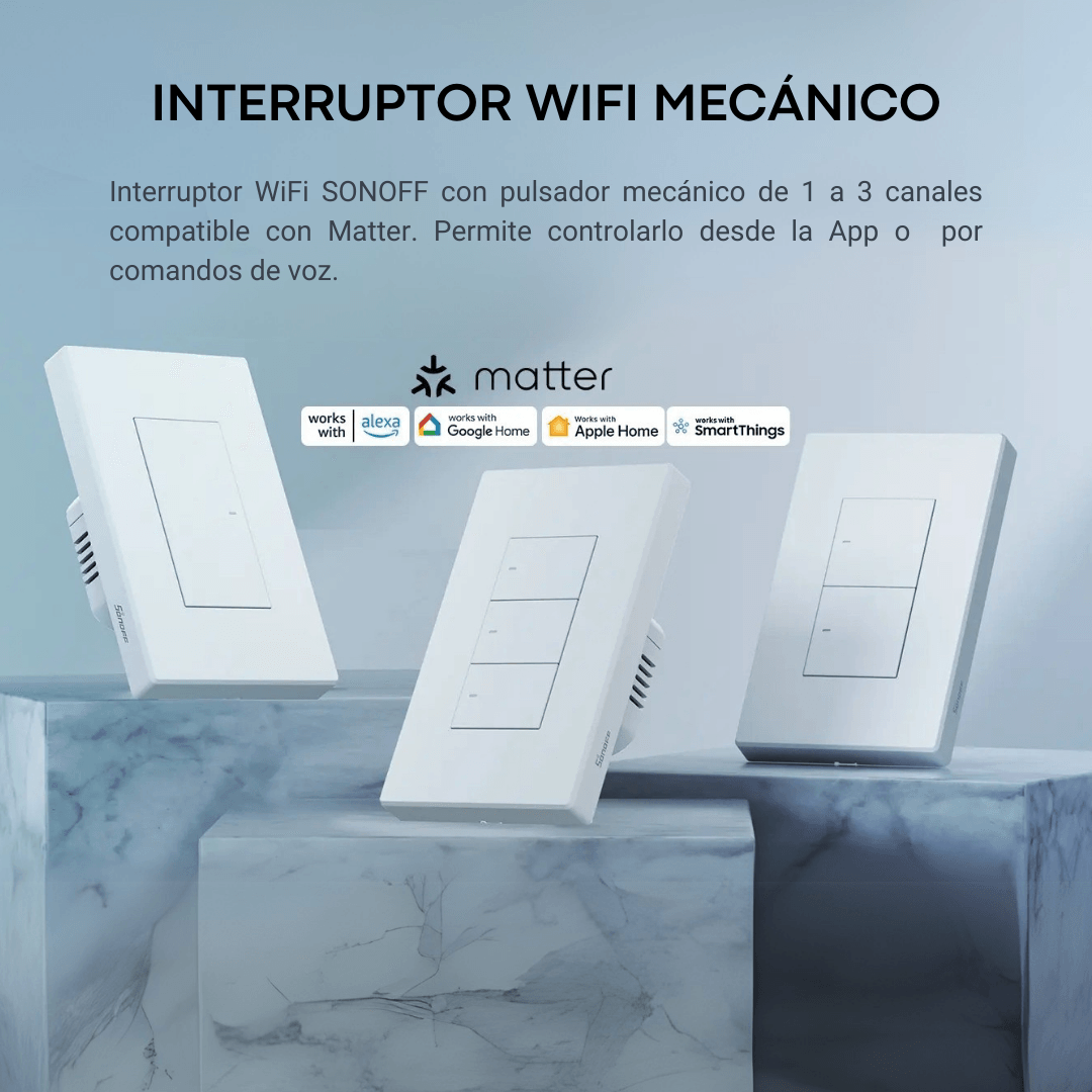 Imagen 2 del producto Interruptor inteligente Sonoff M5-3C-120W  luz mecánico, Wi-Fi