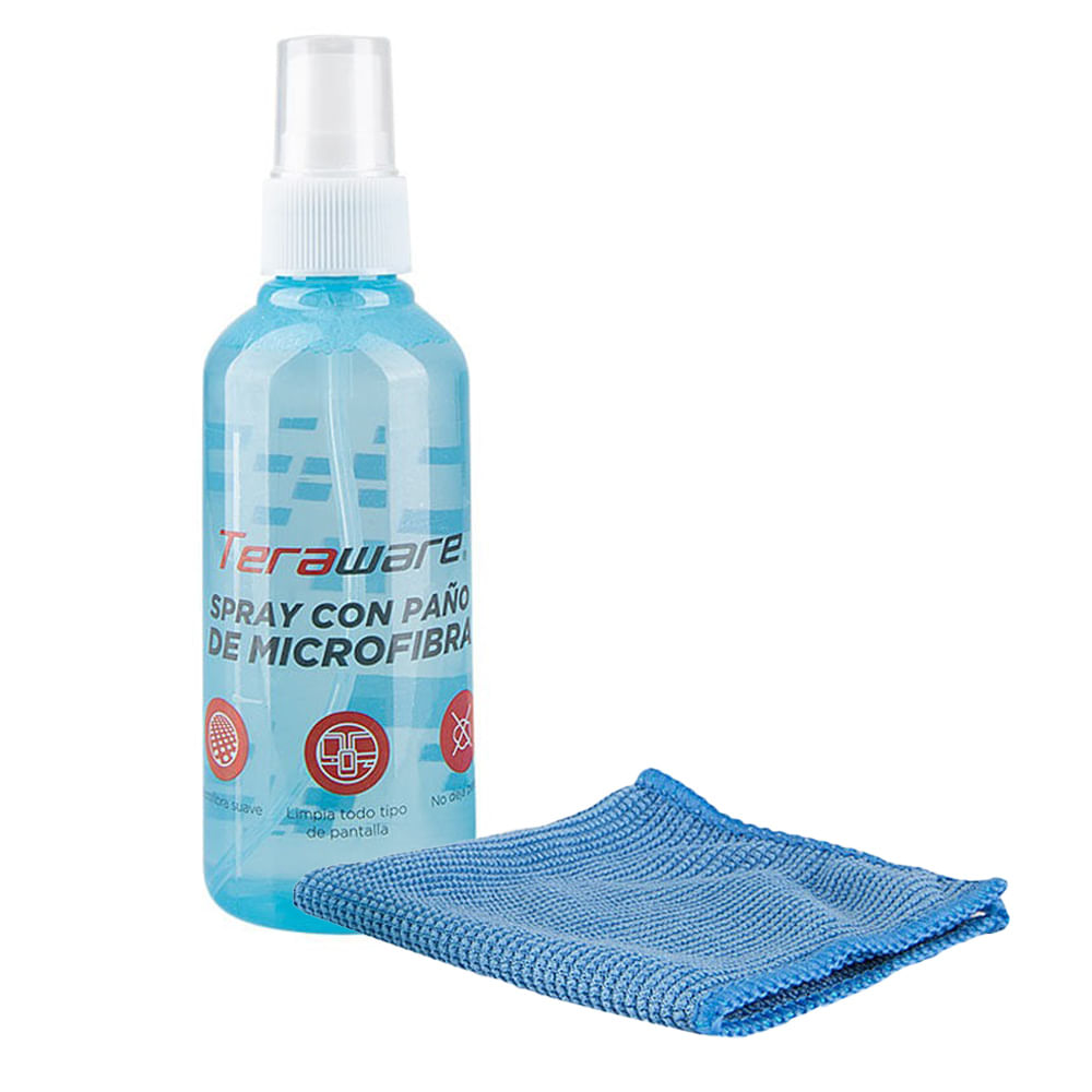 Imagen 1 del producto Kit de limpieza Coolbox Teraware para Laptop/Tablets/Smartphone 100ml, incluye paño de microfibra