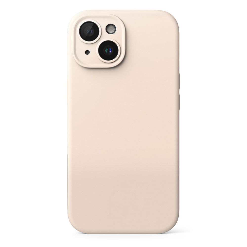Case para iPhone 15 Silicon Magnetic, con MagSafe para carga inalámbrica, para accesorios magnéticos, Pink Sand