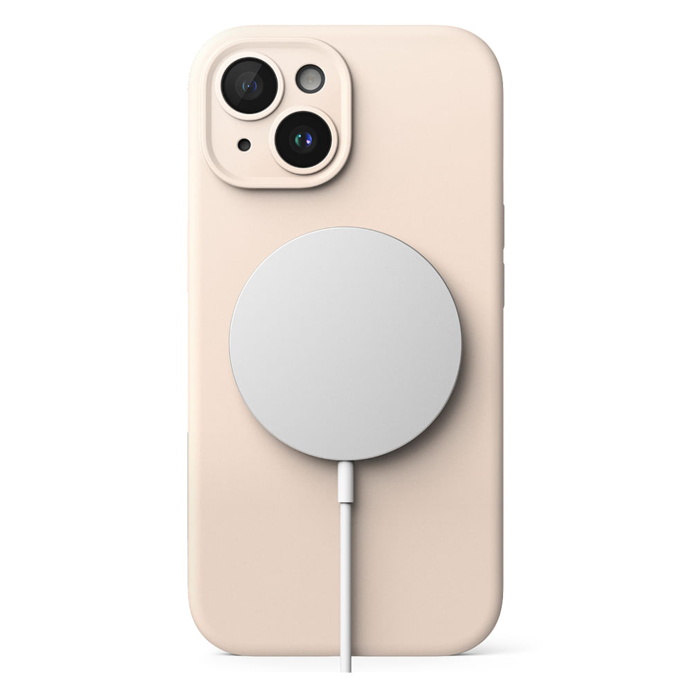 Imagen 2 del producto Case para iPhone 15 Silicon Magnetic, con MagSafe para carga inalámbrica, para accesorios magnéticos, Pink Sand