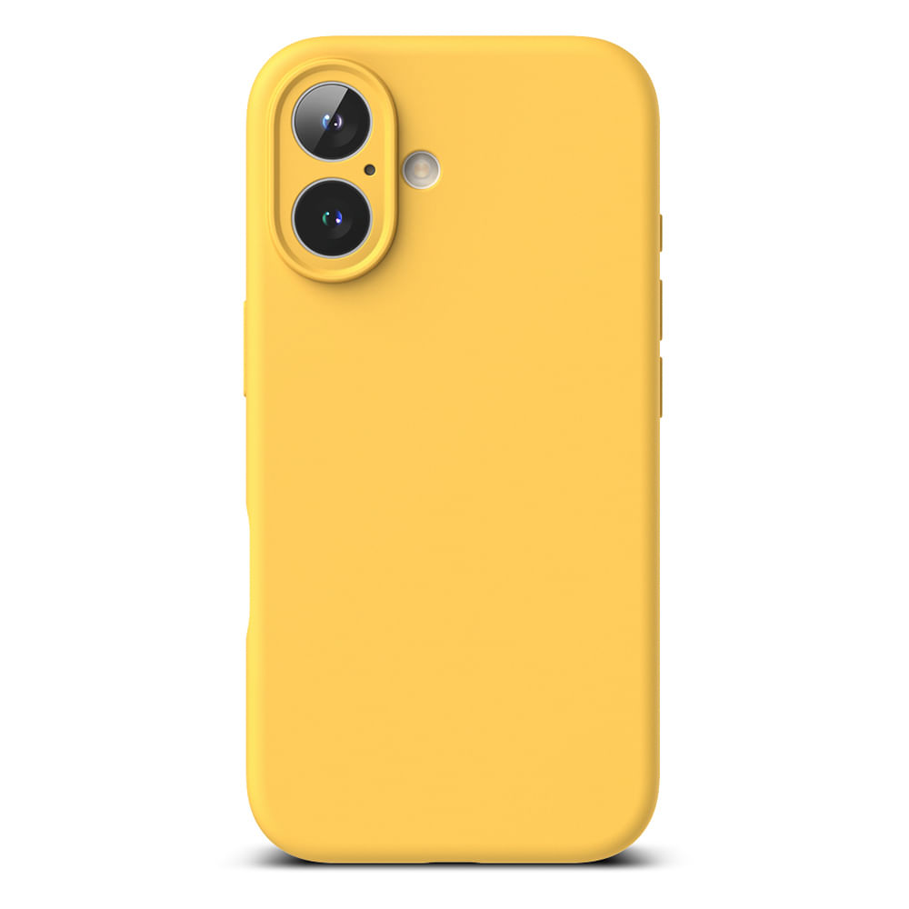 Case para iPhone 16 Silicon Magnetic, con MagSafe para carga inalámbrica, para accesorios magnéticos, Amarillo