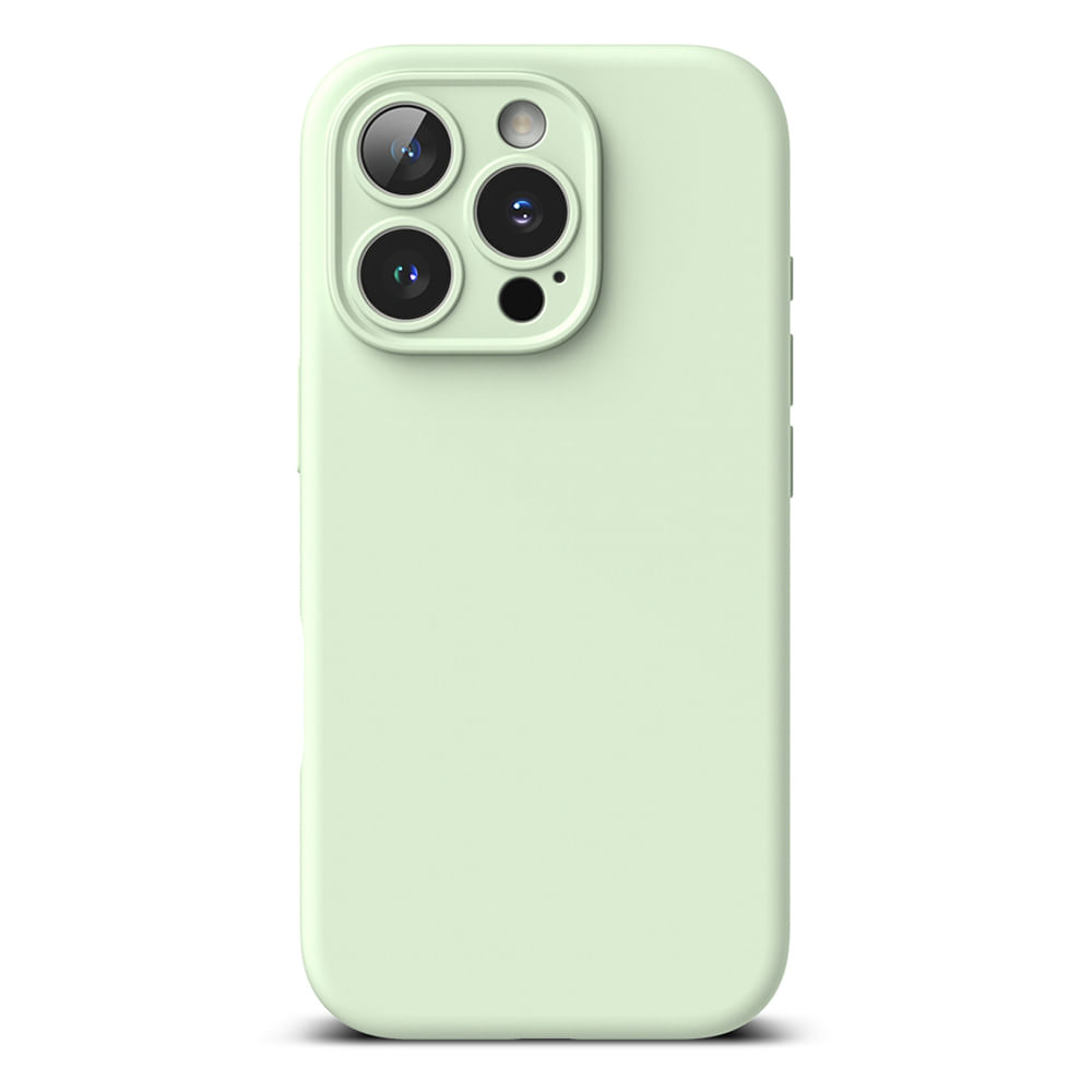 Imagen 1 del producto Case para iPhone 16 Pro Silicon Magnetic, con MagSafe para carga inalámbrica, para accesorios magnéticos, Soft Mint