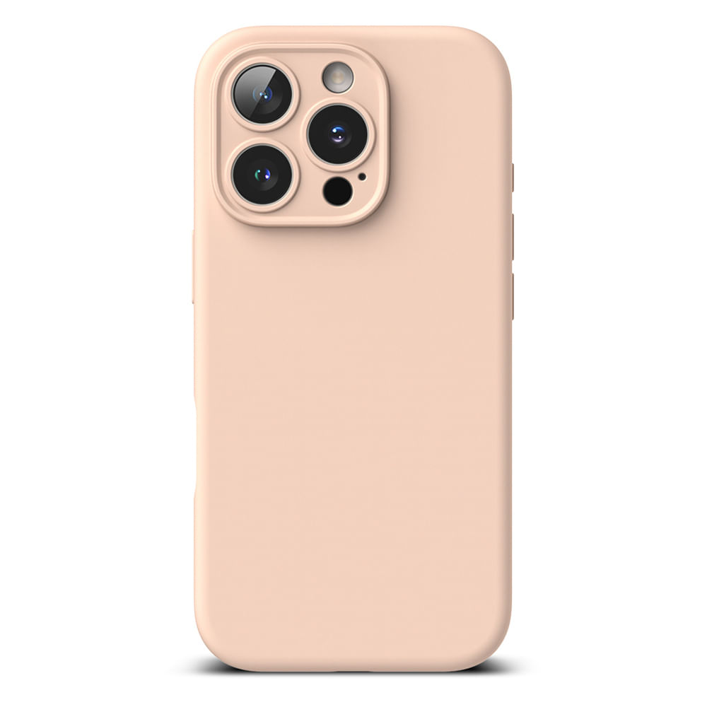 Case para iPhone 16 Pro Silicon Magnetic, con MagSafe para carga inalámbrica, para accesorios magnéticos, Pink Sand