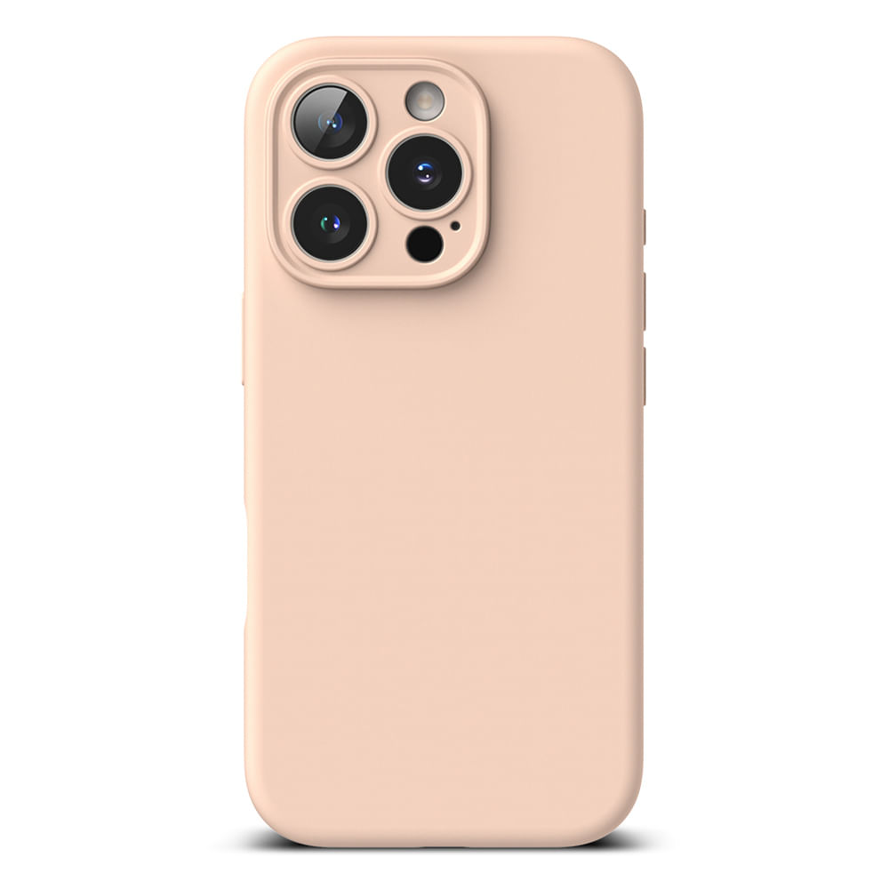 Case para iPhone 16 Pro Max Silicon Magnetic, con MagSafe para carga inalámbrica, para accesorios magnéticos, Pink Sand