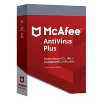 Antivirus McAfee Plus licencia digital, 10 dispositivos, 1 año, protección esencial Windows