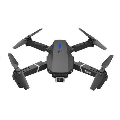 Mini Dron E88 Semi Profesional, cámara HD 1080p, portátil, alcance 100 metros, control remoto, color negro