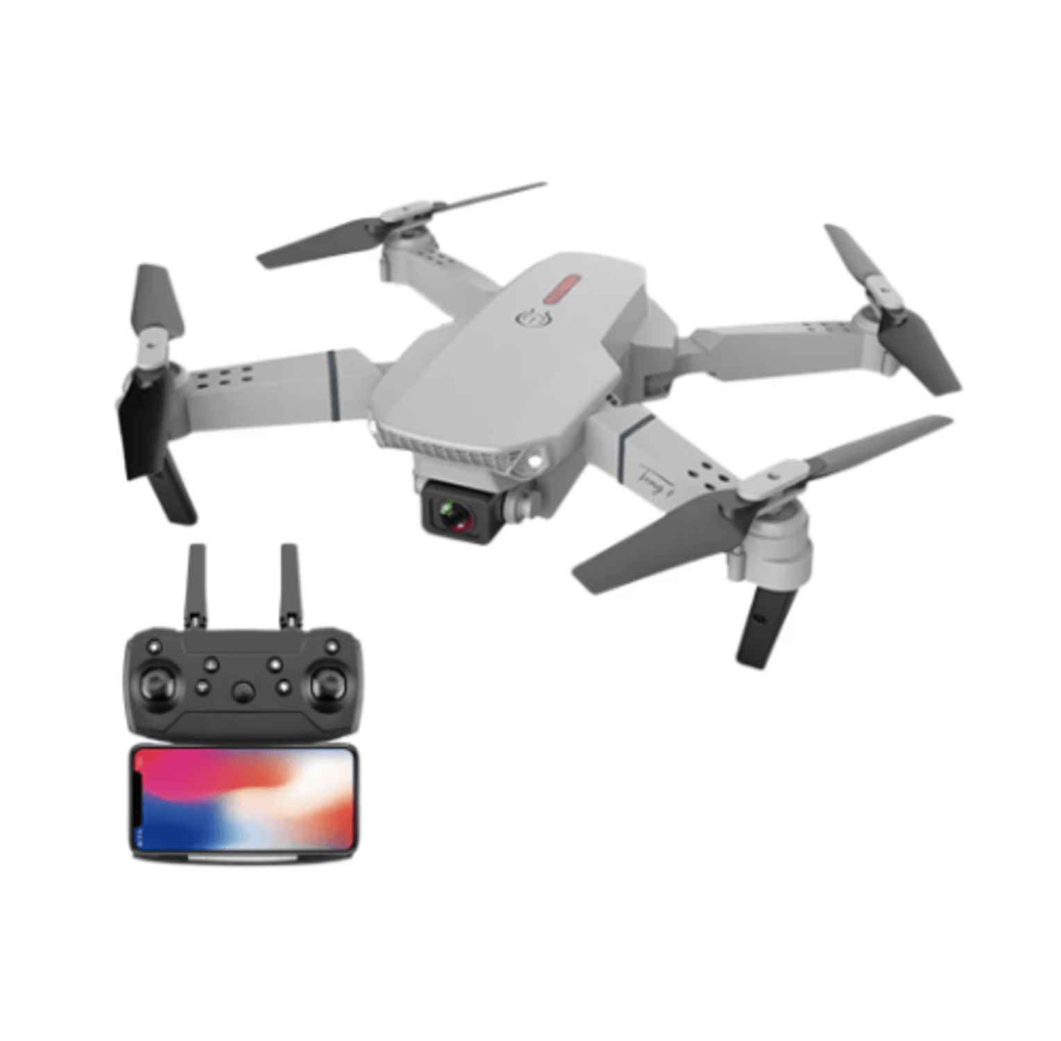 Imagen 2 del producto Mini Dron E88 Semi Profesional, cámara HD 1080p, portátil, alcance 100 metros, control remoto, color negro