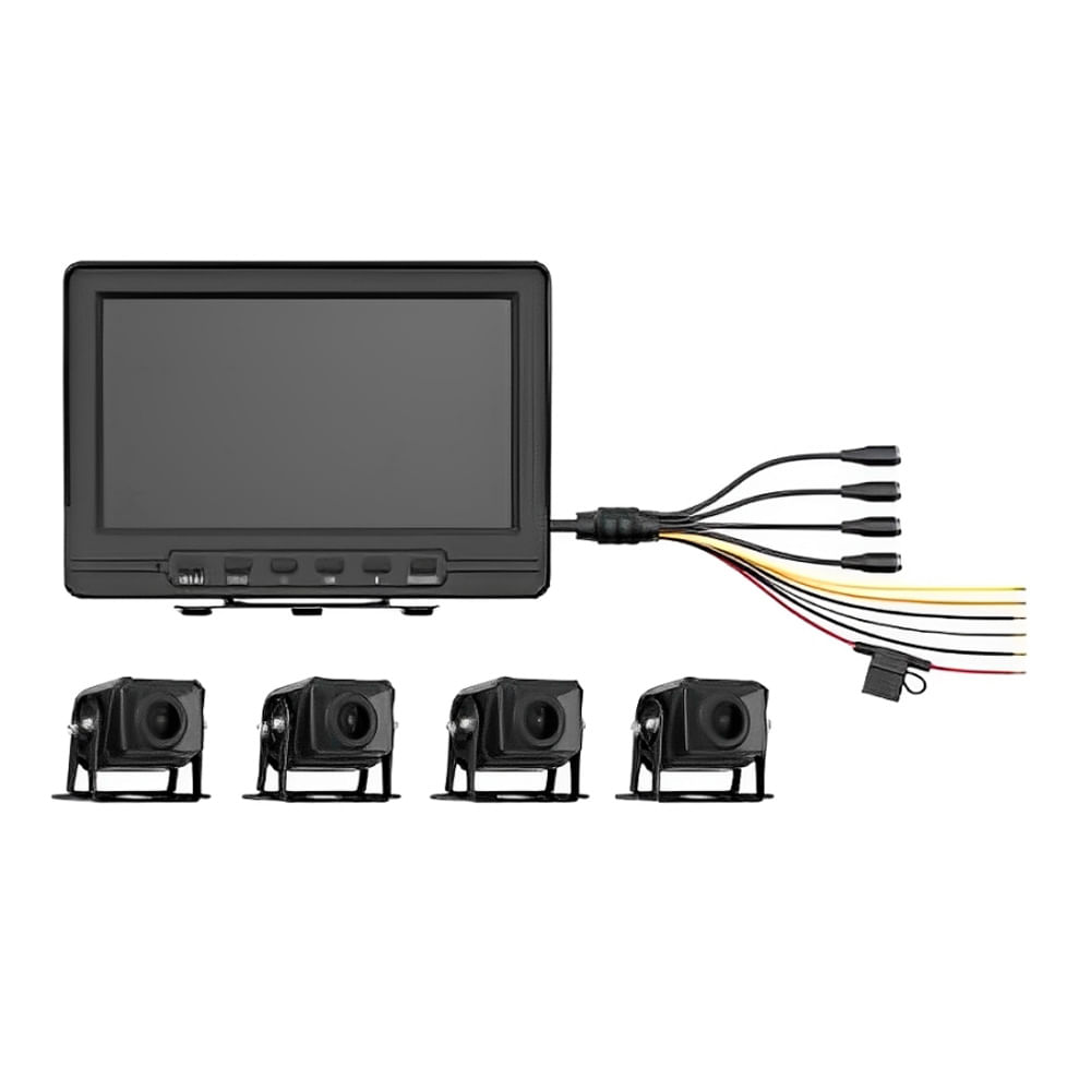 Solución Móvil Hikvision, 4 cámaras, monitor LCD, Dashcam, negro - AE-VD2501A-A