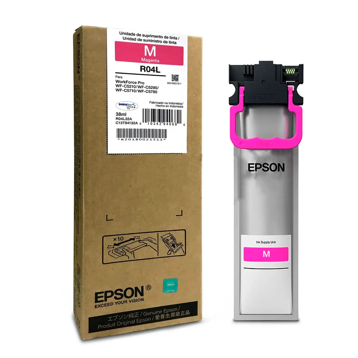Bolsa de Tinta Epson T941320-AL, rendimiento 5000 páginas, capacidad 38ml, magenta