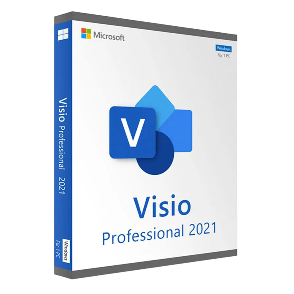 Licencia digital Microsoft Visio Professional 2021, 1 PC, activación permanente, software original, instalación directa, ideal para diagramas técnicos