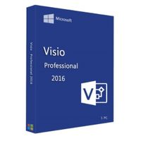 Licencia digital Microsoft Visio Professional 2016, 1 PC, permanente, instalación directa, software para diagramas técnicos y procesos visuales