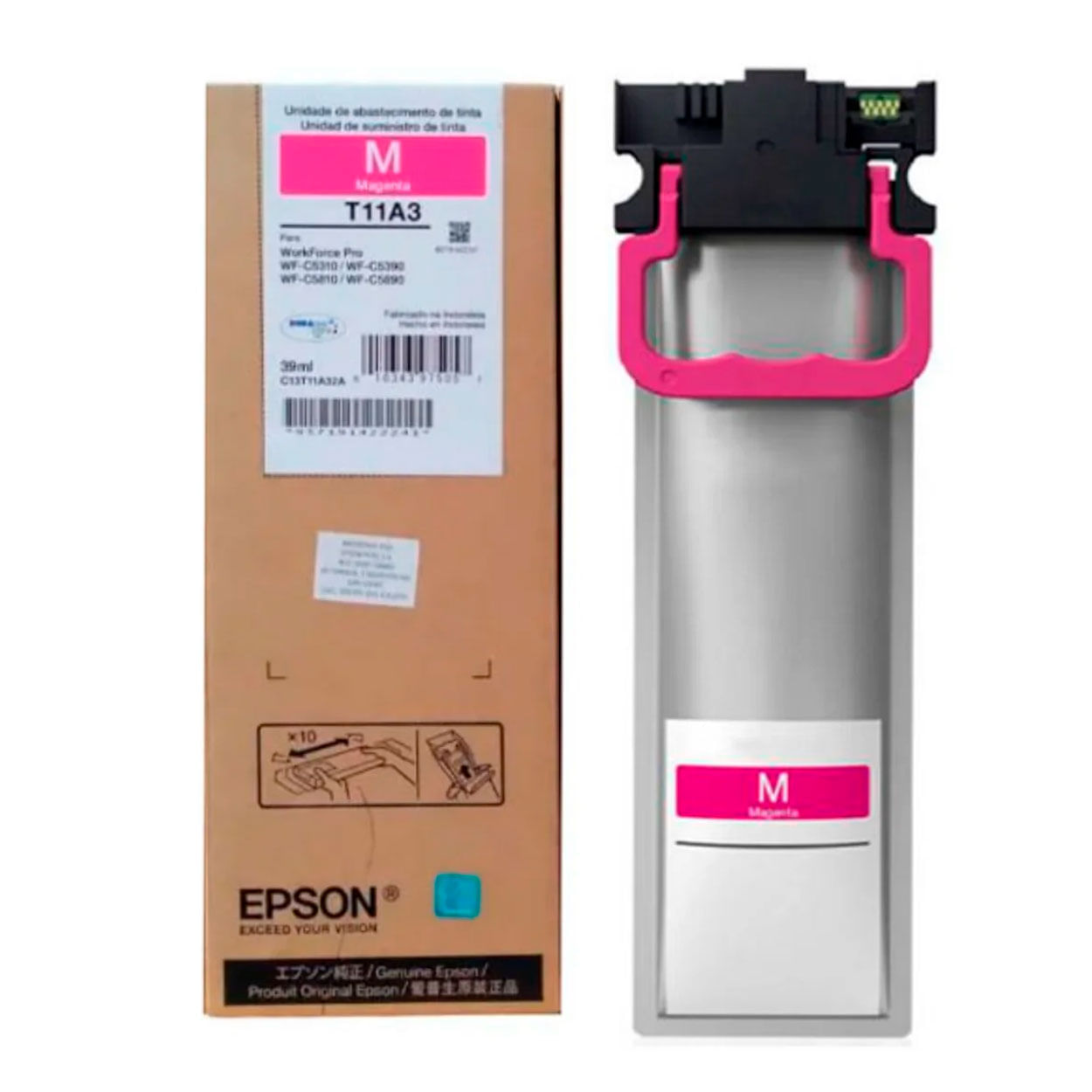 Imagen 1 del producto Bolsa de Tinta EPSON T11A320-AL, rendimiento 5000 páginas, magenta
