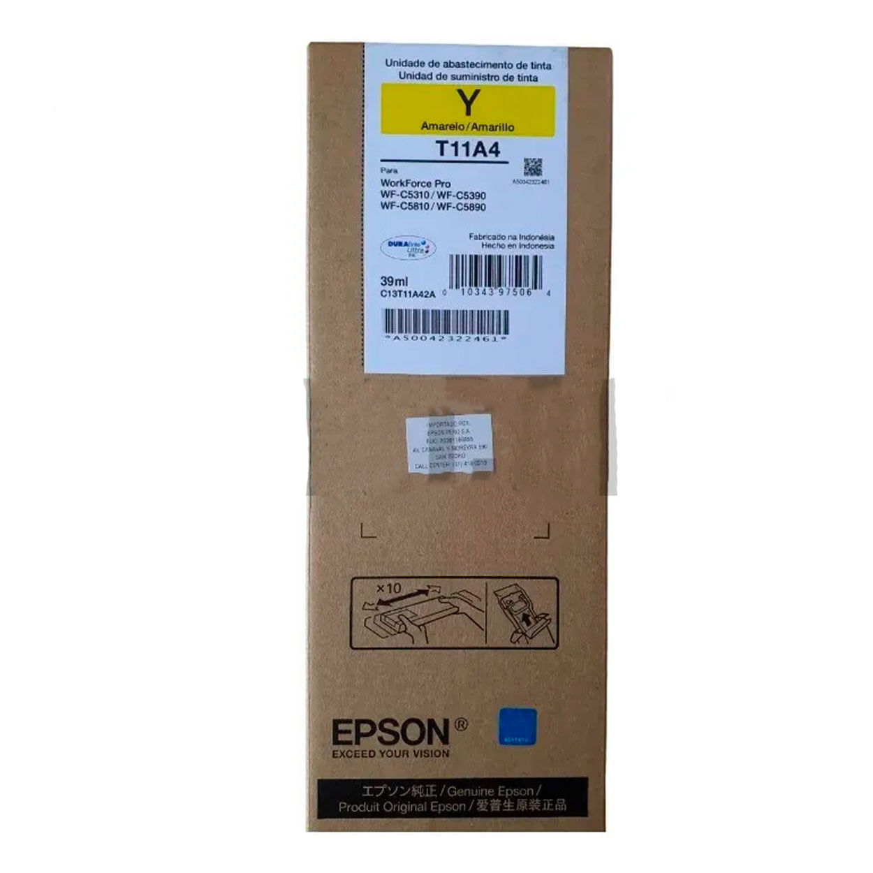 Imagen 2 del producto Bolsa de Tinta EPSON T11A420-AL, rendimiento 5000 páginas, amarillo