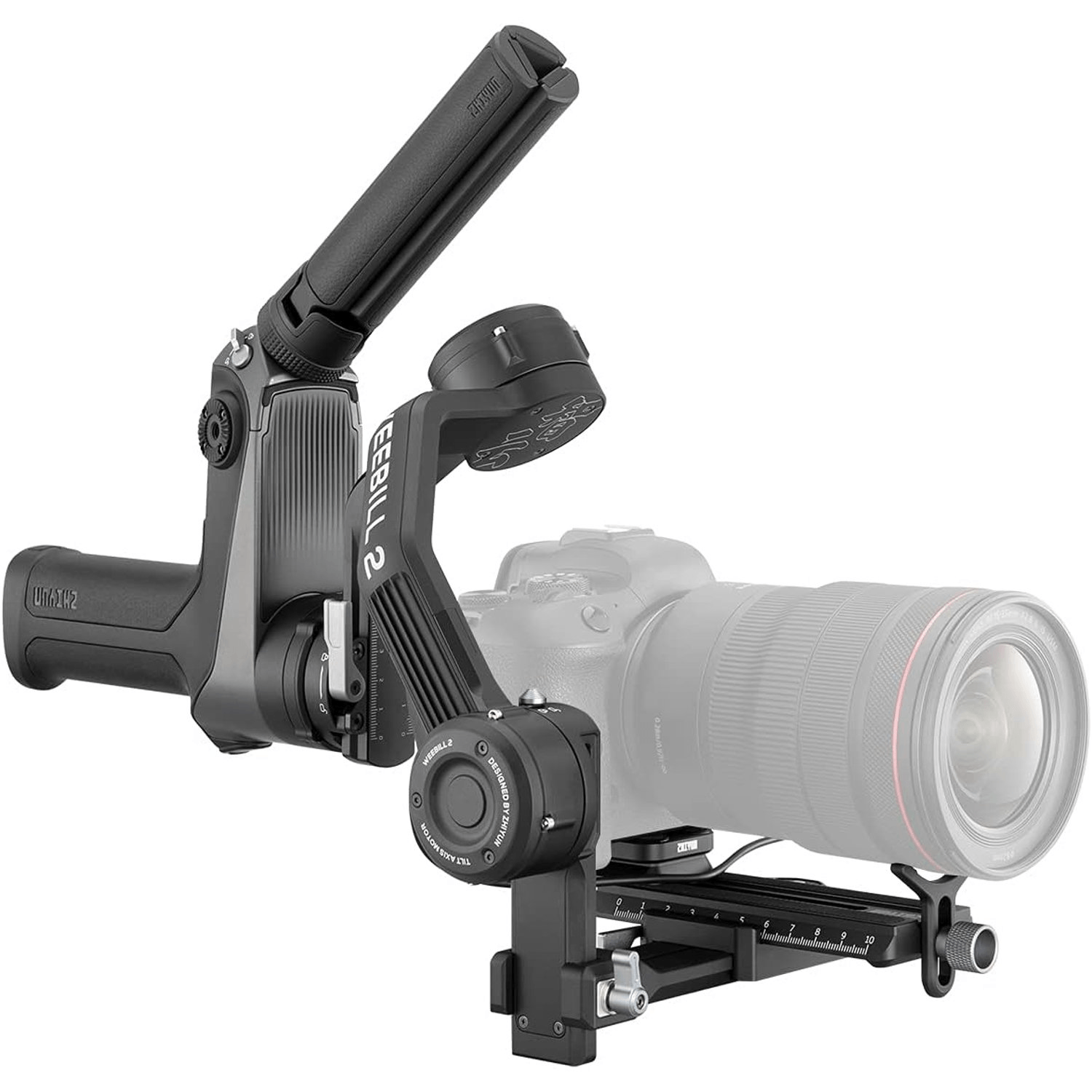 Imagen 2 del producto Estabilizador para cámara Weebill 2 Pro, capacidad 3.3 Kg, 3 ejes, pantalla táctil, giratorio, rueda de enfoque, negro