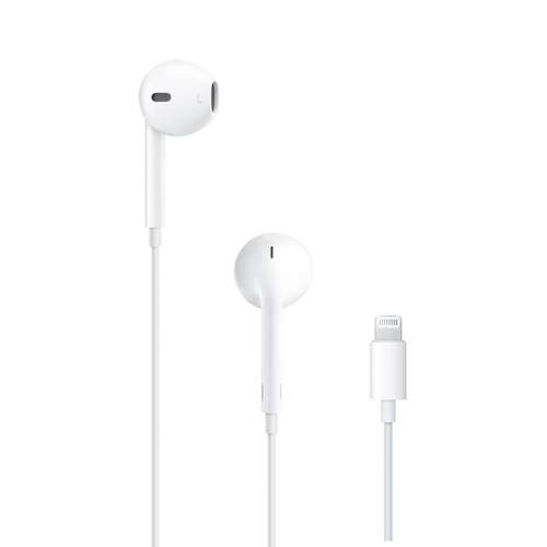 Audífonos Apple In-Ear, micrófono, conector Lightning, para iPhone, blanco