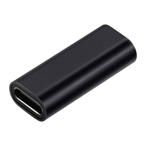 Adaptador Coolbox GMobile 222USB-C hembra a hembra, conecta y extiende dos cables Tipo-C, carga o transferencia, diseño compacto y resistente, negro