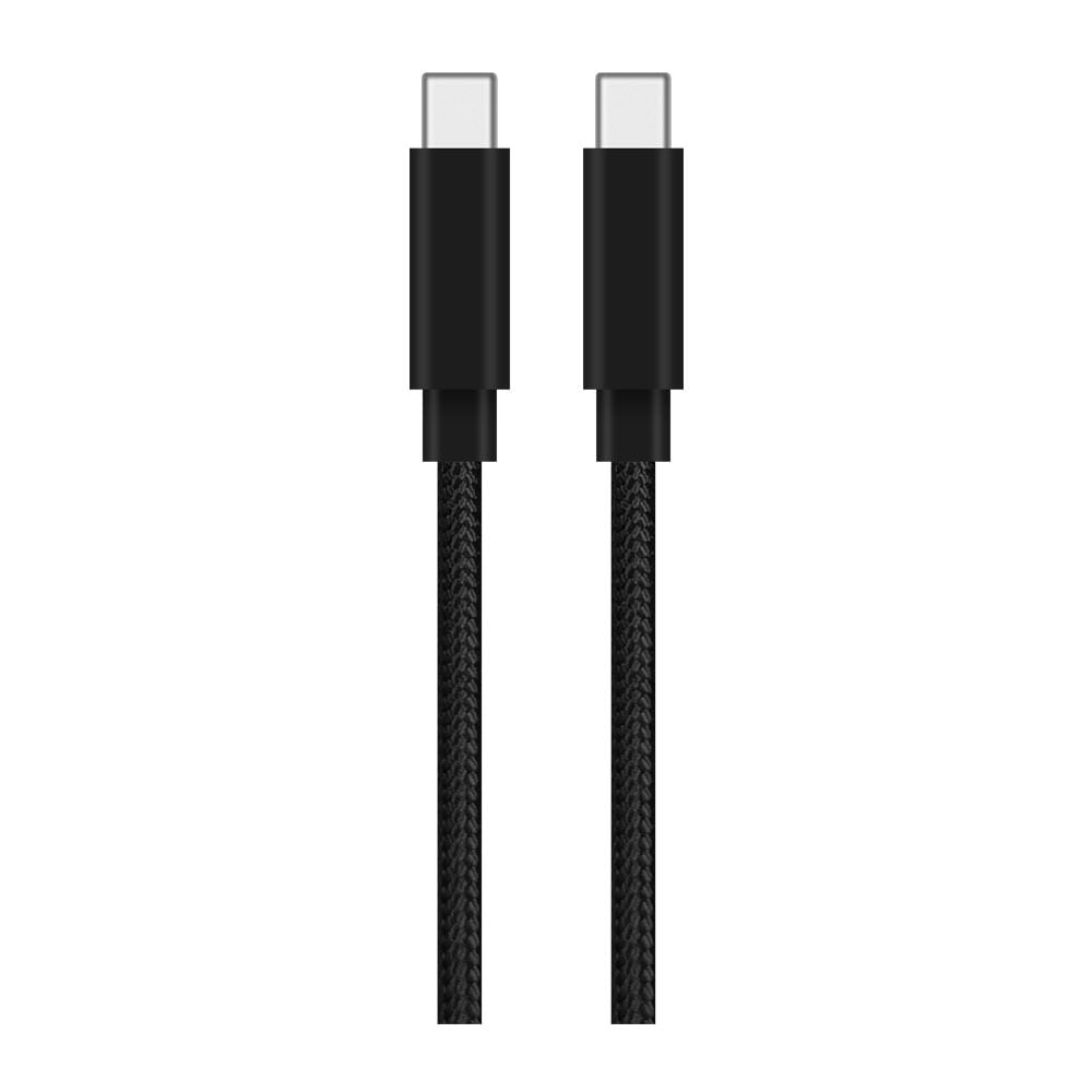 Cable iBox Tipo C a Tipo C iBox, 240W, trenzado, 2m, para carga de laptops y smartphones, conexión rápida, negro