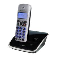 Teléfono inalámbrico Motorola Auri3520 identificador de llamadas, recargable, plata (reempacado)