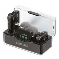Reacondicionado: Micrófono inalámbrico Hippo M29HDC Lavalier profesional estuche Rec, conector Tipo-C/Light