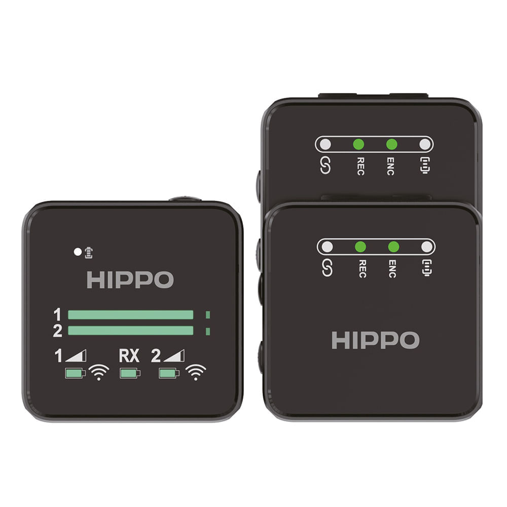 Imagen 2 del producto Reacondicionado: Micrófono inalámbrico Hippo M29HDC Lavalier profesional estuche Rec, conector Tipo-C/Light