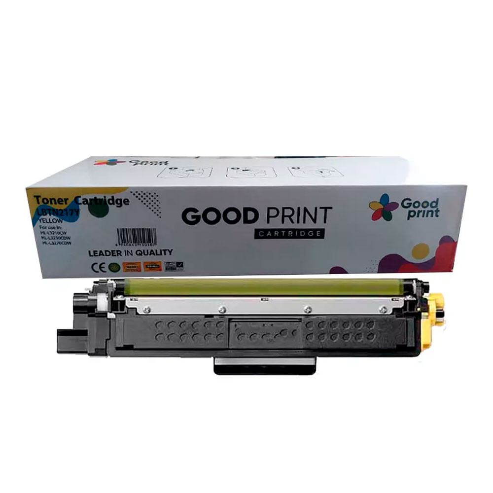 Tóner compatible Brother TN-217Y, compatible L3270,L3551,L3750, rinde 2300 páginas, amarillo