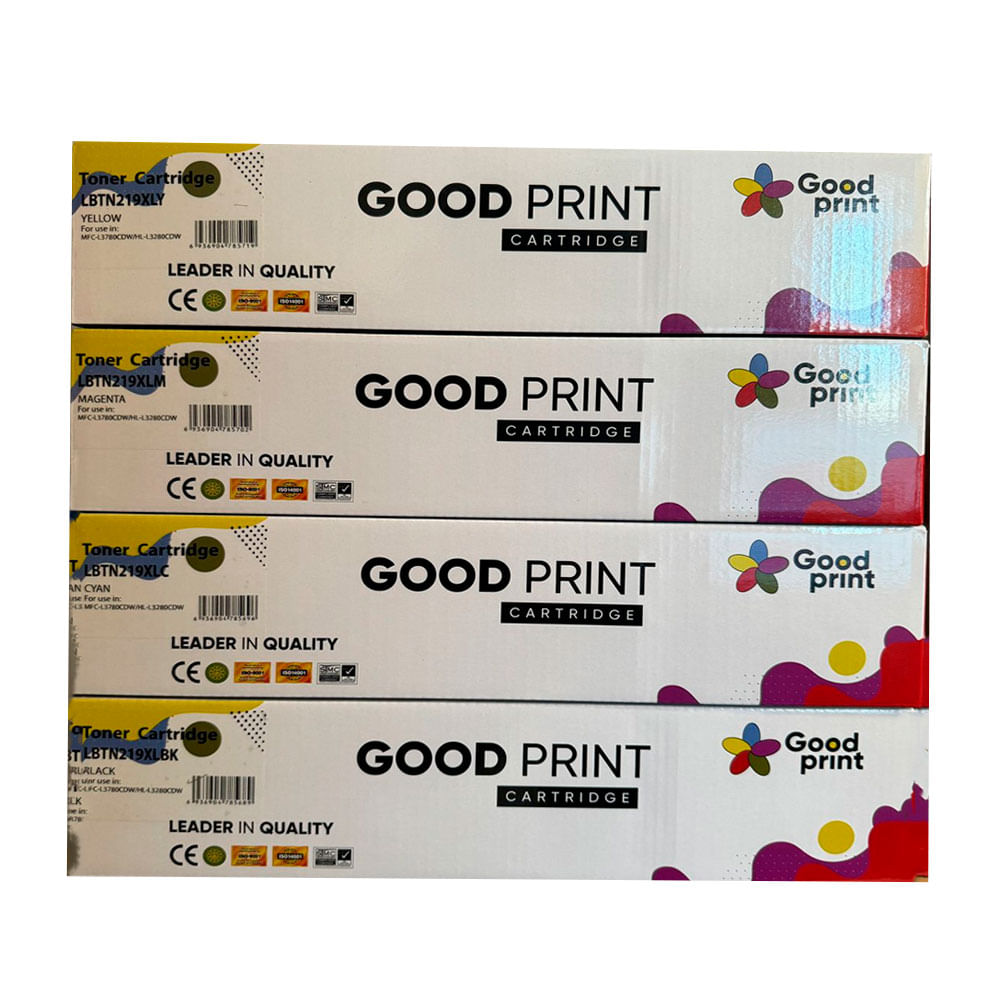 Pack tóner compatible Brother TN-219XL, alto rendimiento, cyan, magenta, negro, amarillo