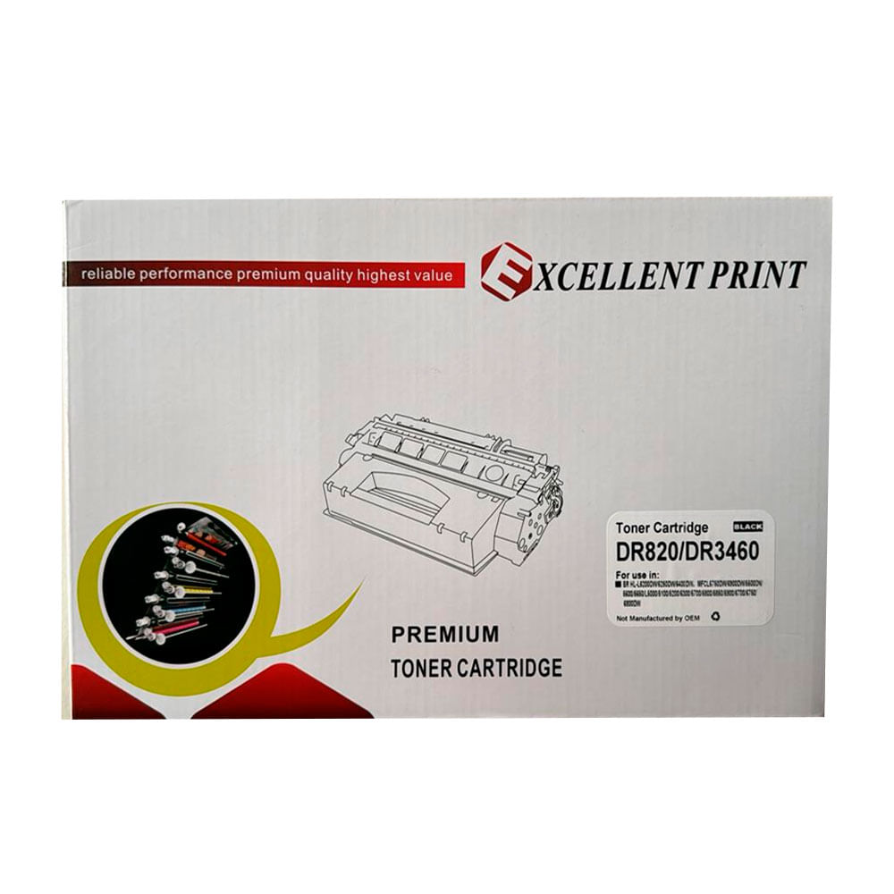 Drum compatible Brother DR-3460, para HL-L5100DN, DCP-L5650DN, negro