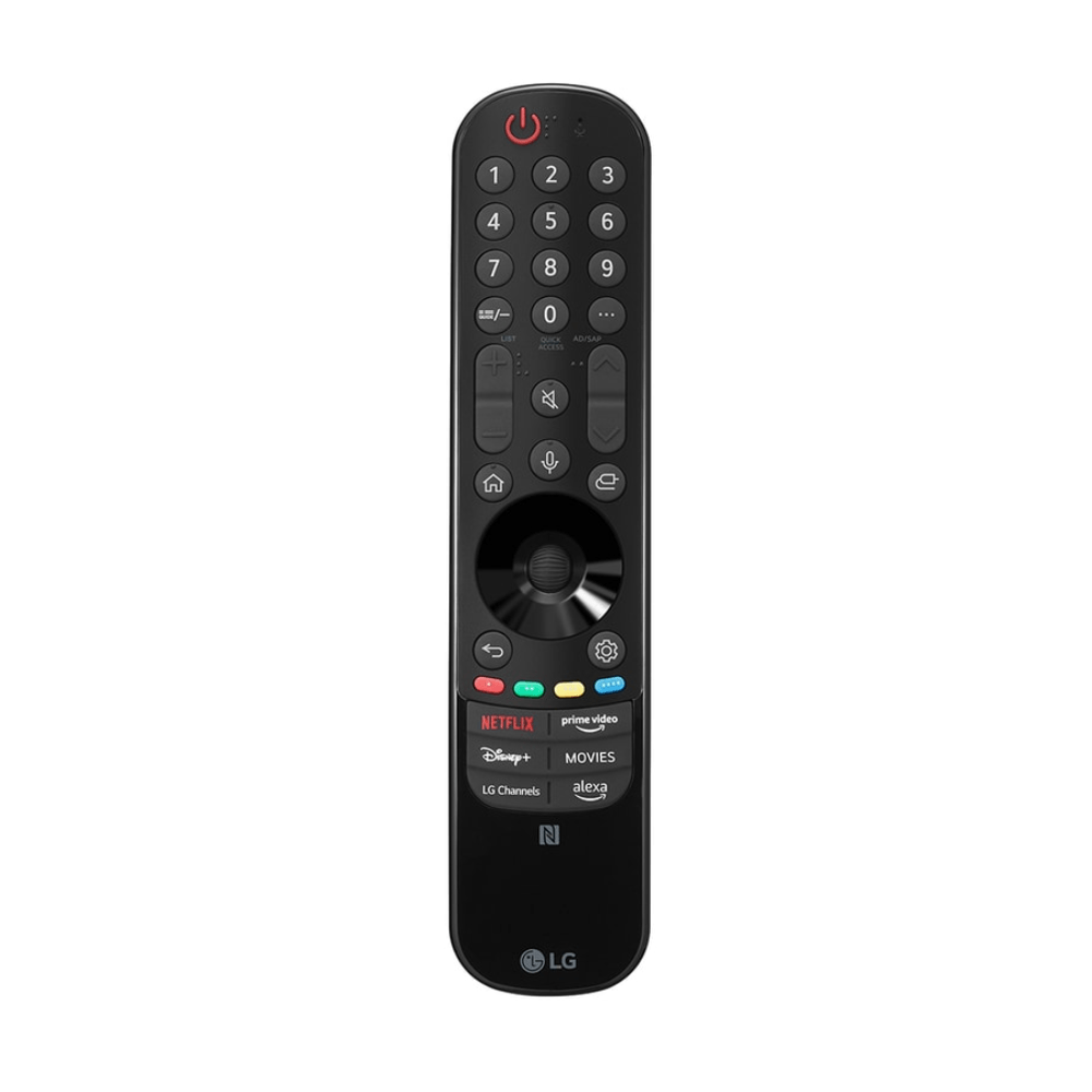 Control remoto LG Magic MR24GN 2024, con botones de acceso directo, negro