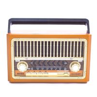Reacondicionado: Radio portátil vintage bluetooth con linterna, radio am/fm, usb, batería recargable