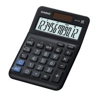 Reacondicionado: Calculadora de mesa Casio MS20F 12 dígitos, funciona a pila y energía solar, negro