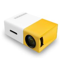 Reacondicionado: Mini proyector portátil Genérico 600 lúmenes, 100"", amarillo