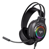 Audífonos gamer Coolbox T4G zero, conexión 3.5mm, RGB, negro (reempacado)