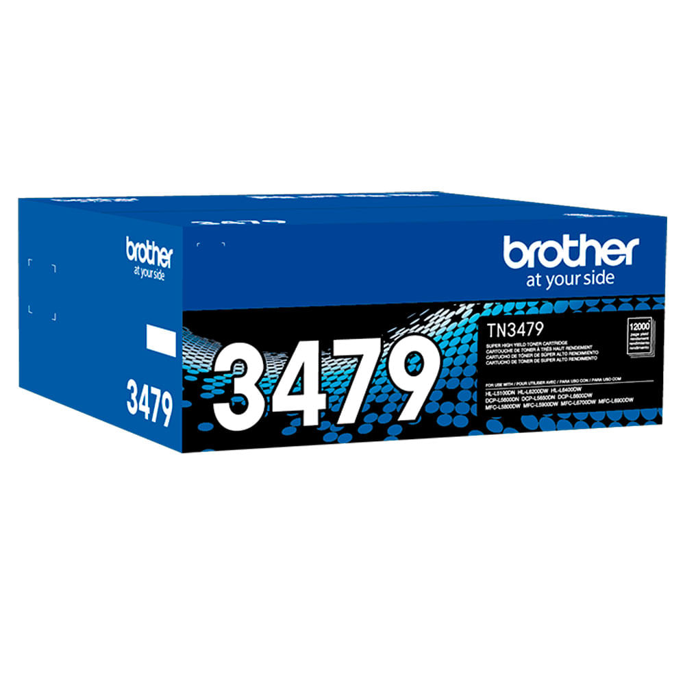 Imagen 2 del producto Tóner Brother TN-3479, negro, rendimiento 12.000 páginas, compatible HL-L6400DW, MFC-L6900DW