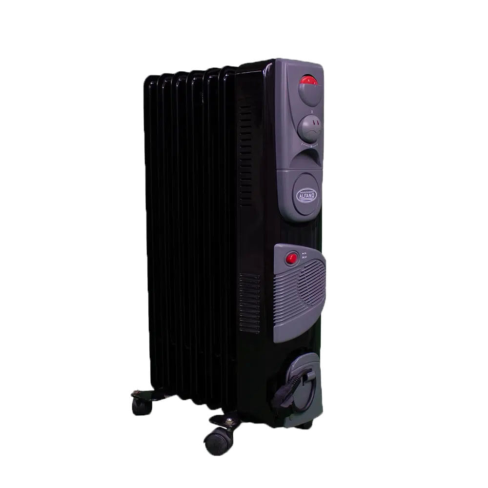 Imagen 2 del producto Estufa termoradiador Alfano RJ7T TURBO, 7 celdas, 1500W, 3 niveles de potencia, ruedas de traslado, cobertura 15m², negro