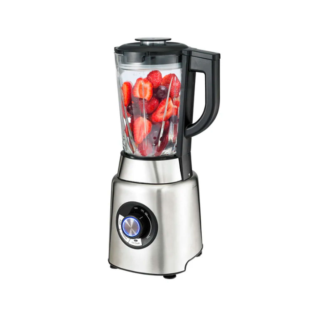 Imagen 2 del producto Licuadora Imaco BLS1417 1400W, vaso de vidrio de 1.7 litros, acero inoxidable, múltiples funciones, pica hielo, acero